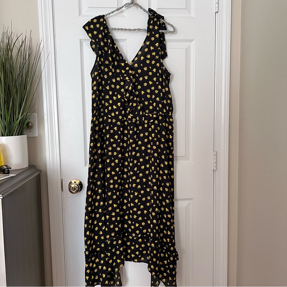 Black and Yellow Floral Dress